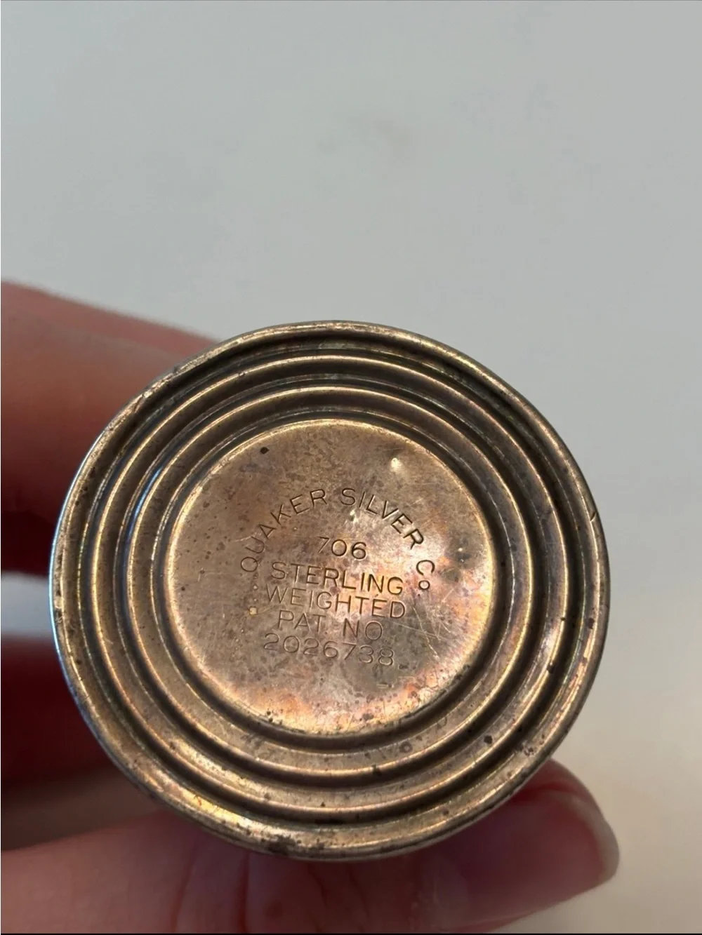 Sterling Silver Quaker Silver Hurricane Salt Shaker 706